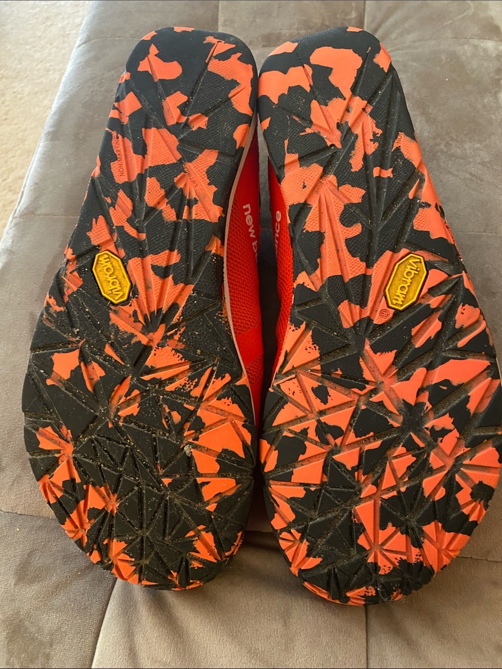 New Balance Orange and Black Minimus Running Shoes - Picture 2 of 6